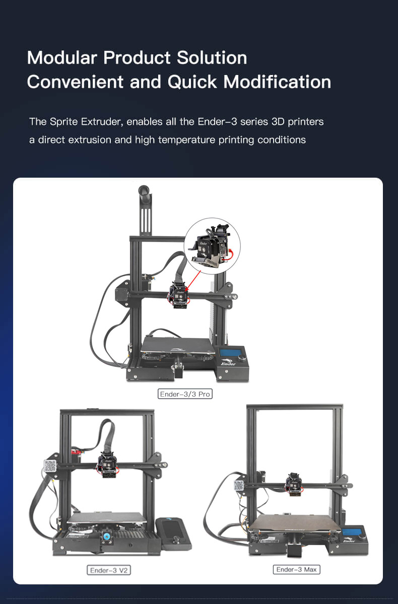 creality Sprite Extruder Pro Kit, full metal hotend kit for ender 3 series