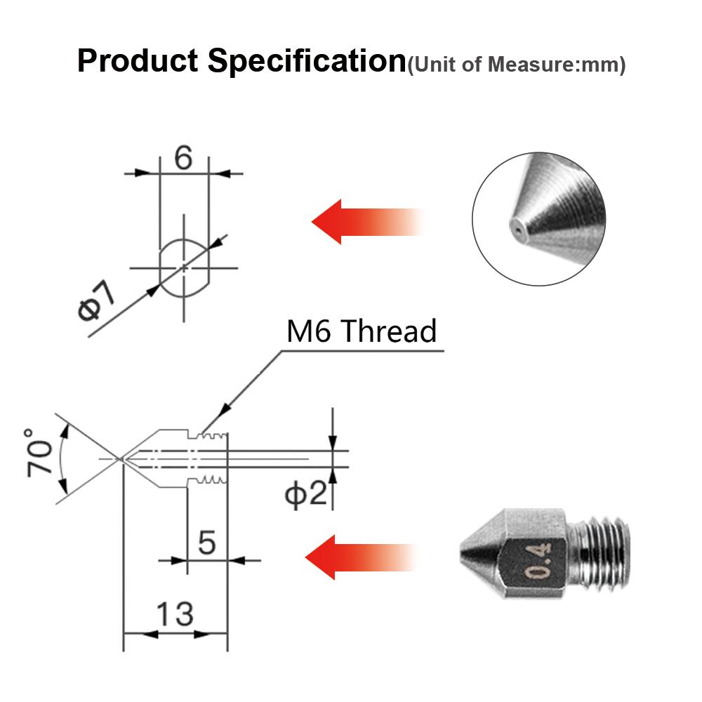 3d printer nozzles, creality tungsten Brass nozzles