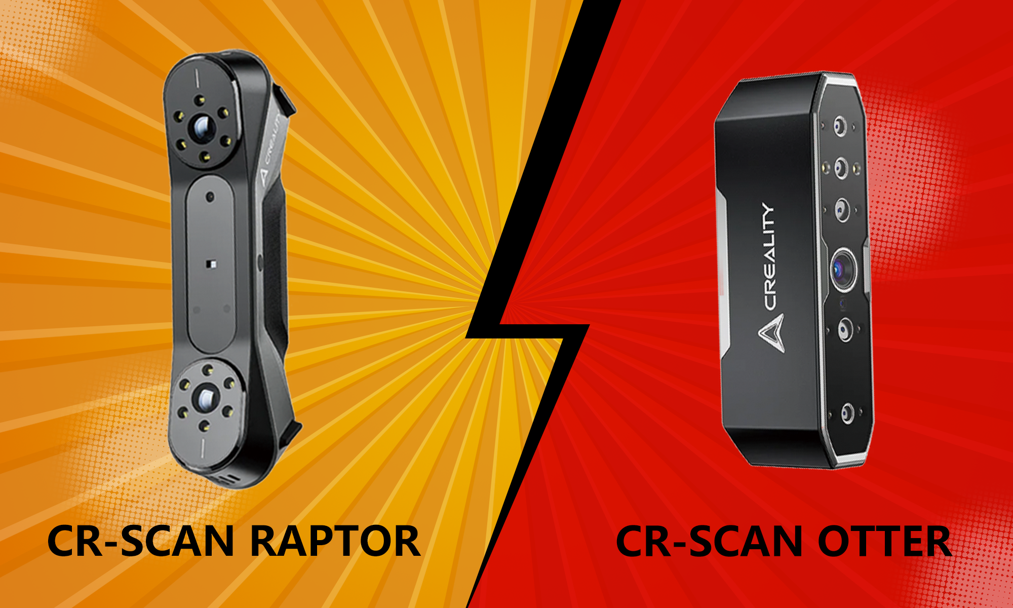 Creality CR-Scan Otter VS CR-Scan Raptor 3D Scanner