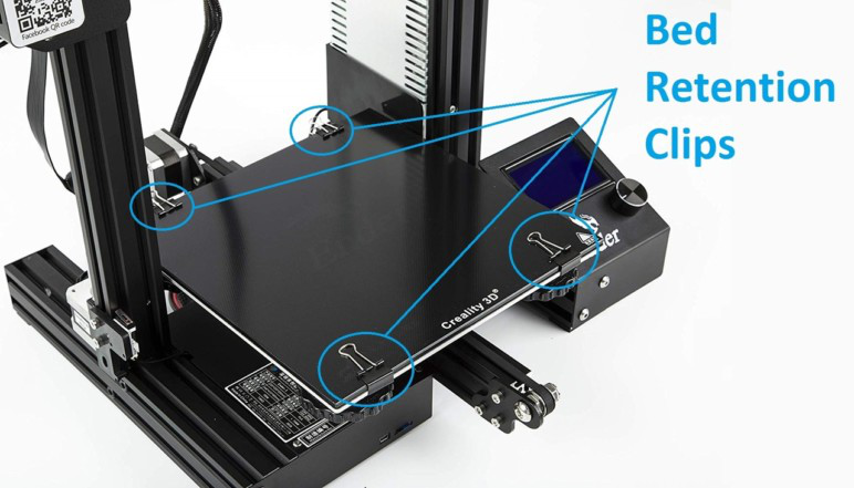 Bed Retention Clips of Ender 3